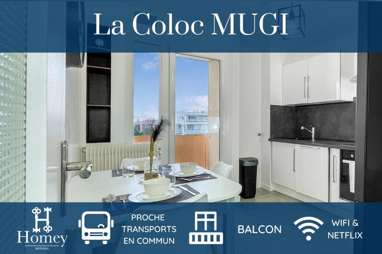 Homey La Coloc Mugi - Colocation Haut De Gamme - Chambres Privees - Balcon - Wifi Et Netflix - Proche Transports Commun Анмас Екстериор снимка